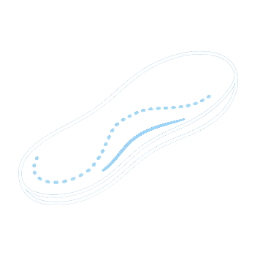 Illustration of a custom-molded orthotic insole